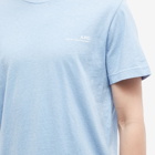 A.P.C. Men's Item Logo T-Shirt in Blue