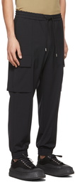 Solid Homme Black Pleated Strap Detail Trousers