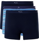 Paul Smith - Three-Pack Stretch-Cotton Boxer Briefs - Blue