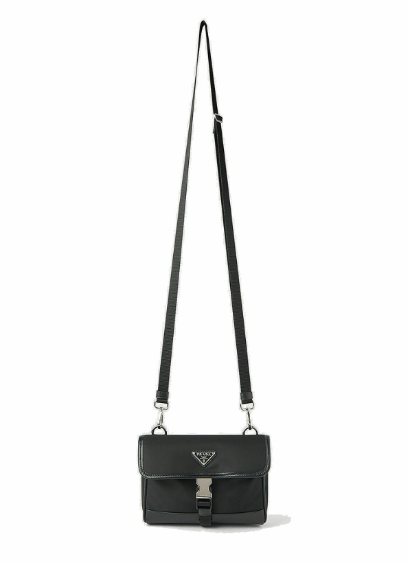 Photo: Re-Nylon Phone Crossbody Bag in Black