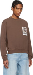 Helmut Lang Brown Brooklyn Postcard Sweatshirt