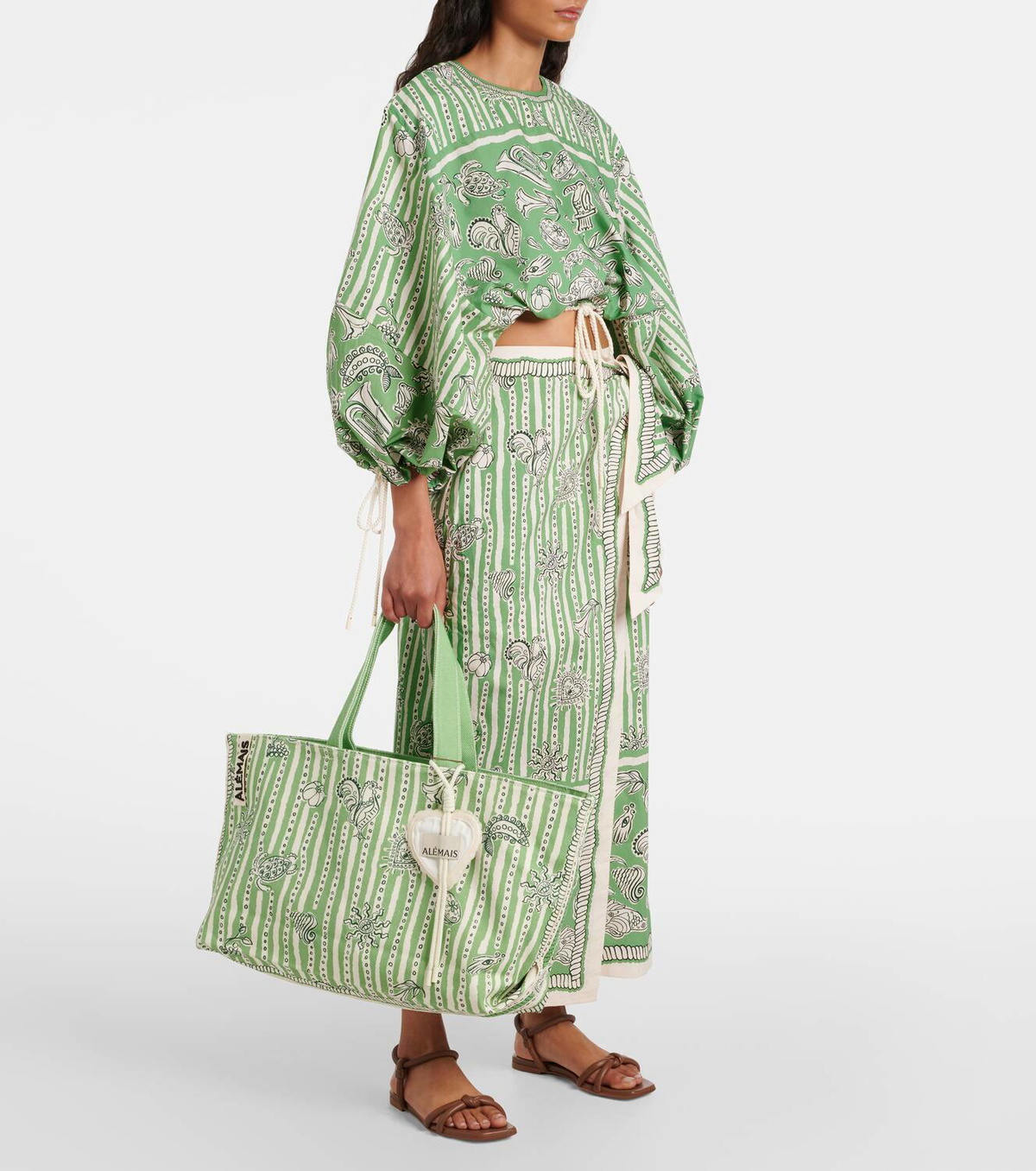 Alemais ルラ ラージプリントキャンバストートバッグ Alémais Lula Large canvas tote bag ALÉMAIS