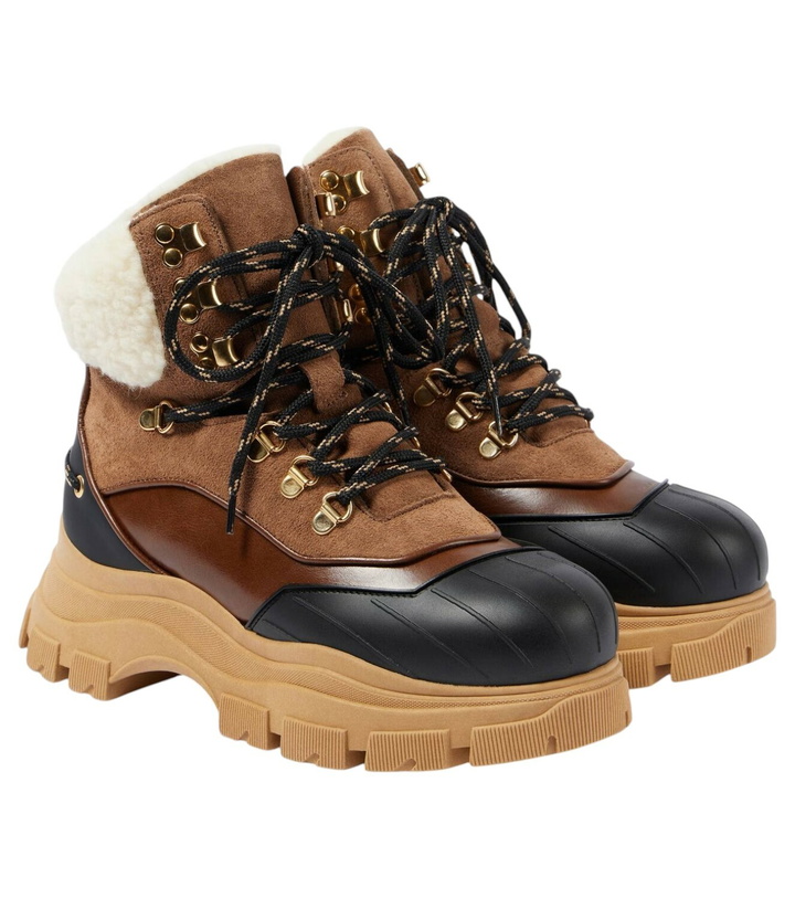 Photo: Dorothee Schumacher Sporty Shearling leather lace-up boots