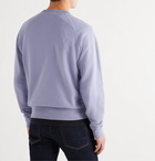 TOM FORD - Fleece-Back Cotton-Jersey Sweatshirt - Purple