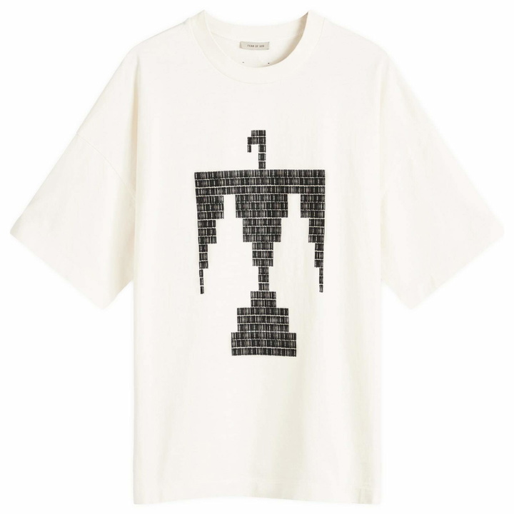 Photo: Fear of God Men's Short Sleeve Thunderbird Print T-Shirt in Cream