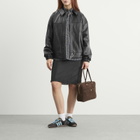 DUNST Women's Suede Shoulder Bag in Deep Brown 