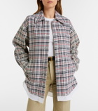 Victoria Beckham Checked oversized cotton and wool jacket