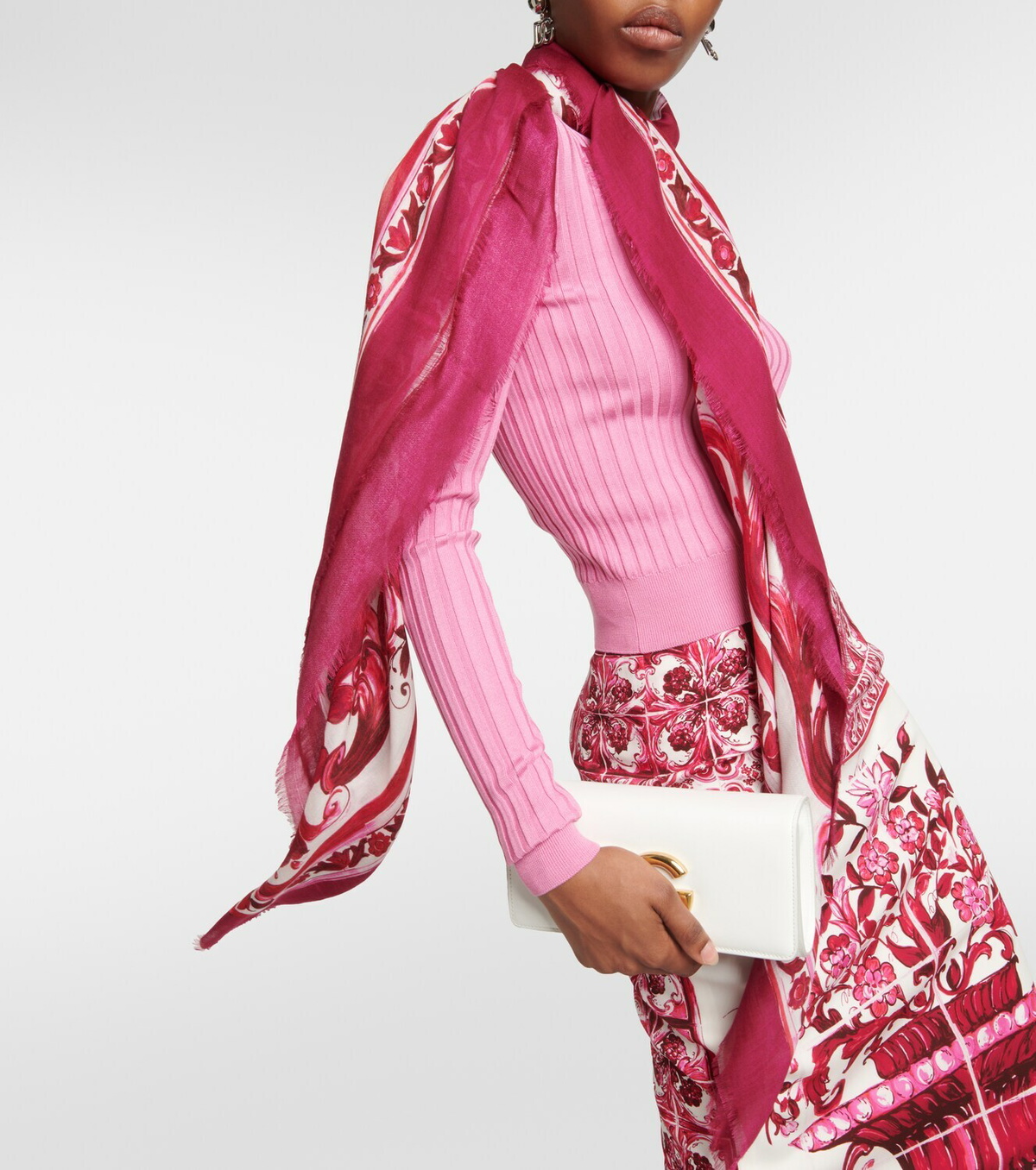 スカーフ DOLCE & GABBANA Woman Neck scarf Pink FN090RGDCUI HF5IY DOLCE & GABBANA: Scarf woman - Pink | Dolce & Gabbana neck