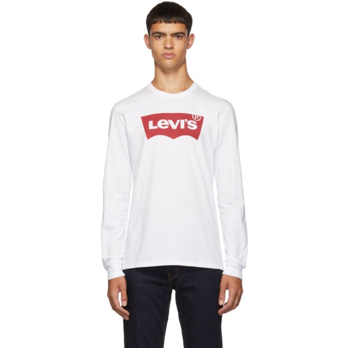 Photo: Levis White Logo Long Sleeve T-Shirt