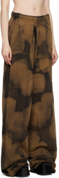 VETEMENTS Brown Bleached Lounge Pants