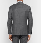 Canali - Dark-Grey Slim-Fit Mélange Wool-Sharkskin Suit Jacket - Men - Dark gray
