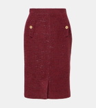 Alessandra Rich Sequined tweed pencil skirt