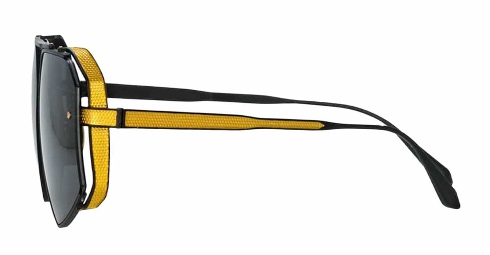 Linda Farrow Amar - Matt Nickel / Yellow Gold Sunglasses