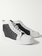 Christian Louboutin - Louis Orlato Rubber-Trimmed Mesh and Full-Grain Leather High-Top Sneakers - White