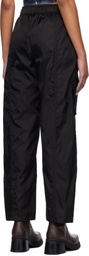 GANNI Black Duchesse Nylon Cargo Pants