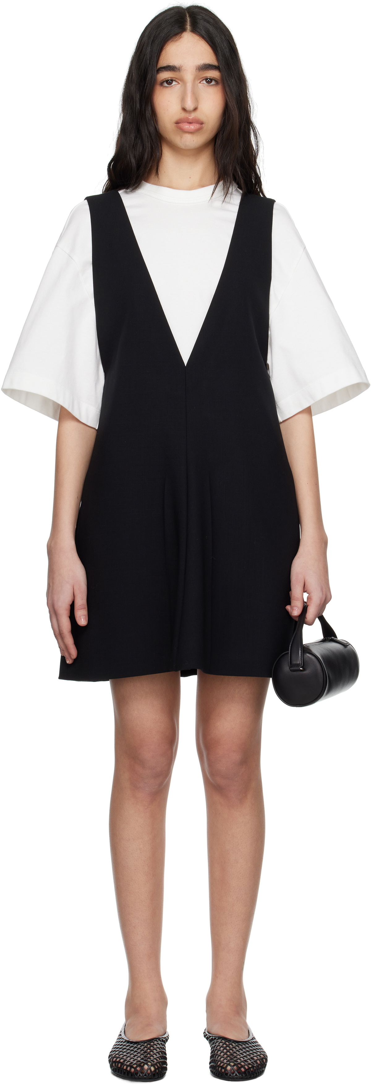 Carven Navy Wool Minidress