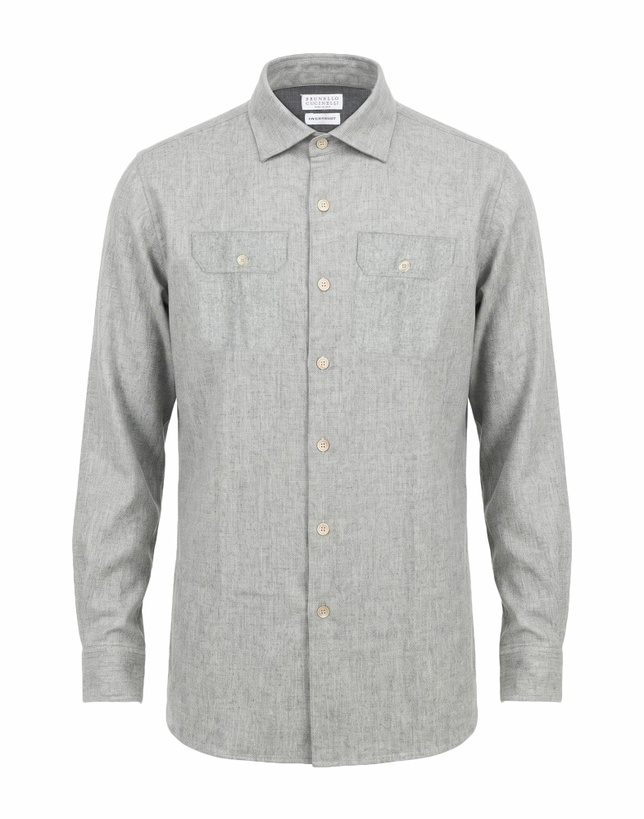 Photo: Brunello Cucinelli Mens Shirt Light in Grey