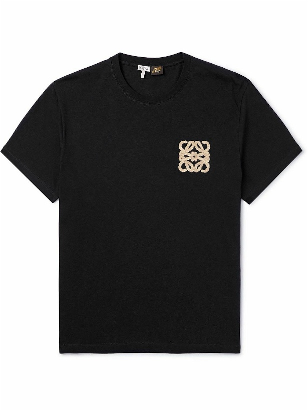 Photo: LOEWE - Paula's Ibiza Logo-Appliquéd Cotton-Jersey T-Shirt - Black