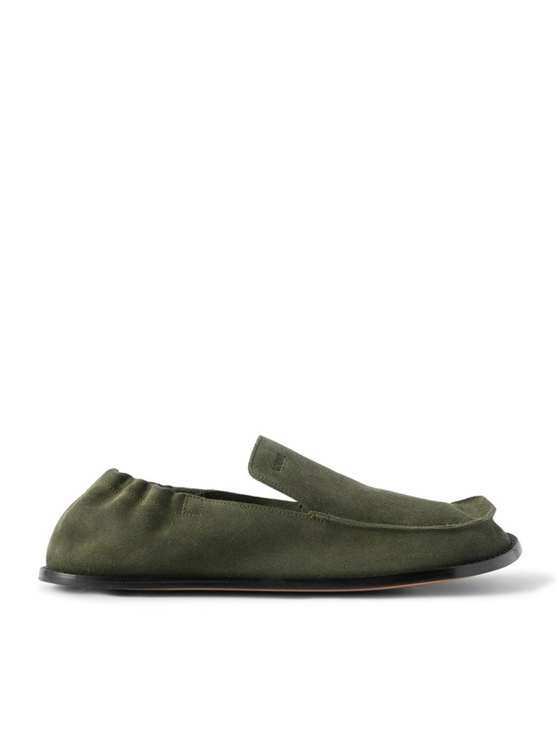 Photo: LOEWE - Flex Suede Loafers - Green