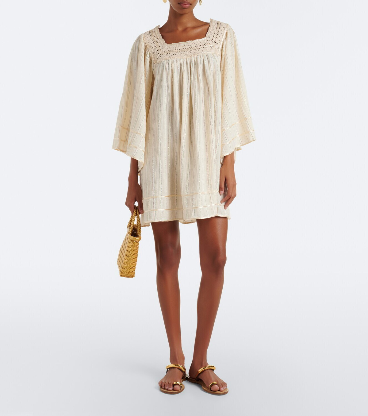 Rixo Estele Lurex® cotton-blend kaftan