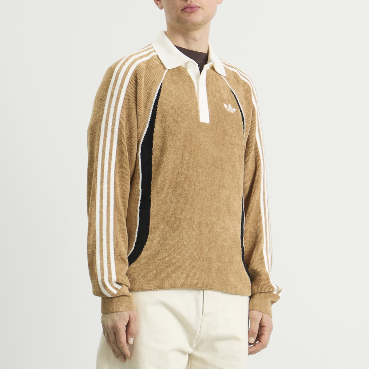 Adidas Men's Wicons Polo in Cardboard/Black/Off White