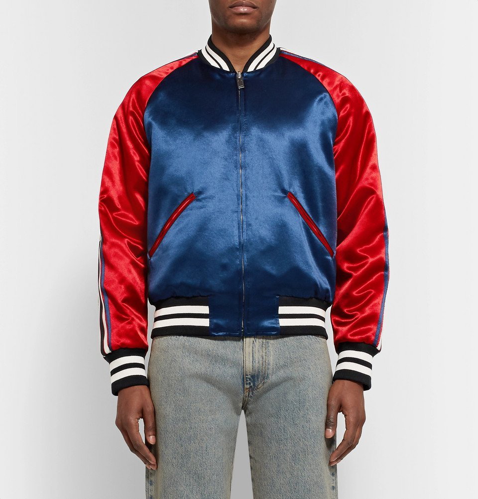 Gucci Twill Bomber Jacket in White