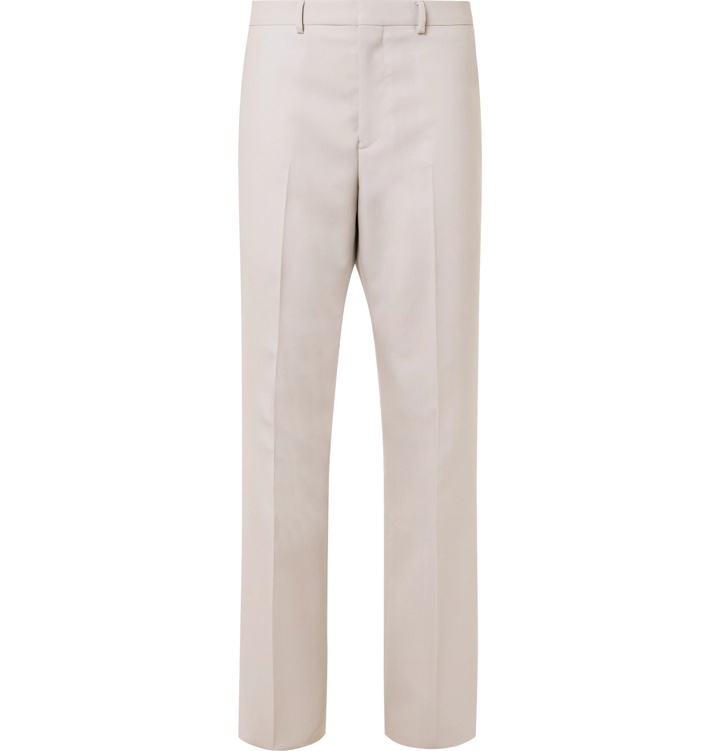 Photo: Givenchy - Wide-Leg Pleated Wool Suit Trousers - Gray