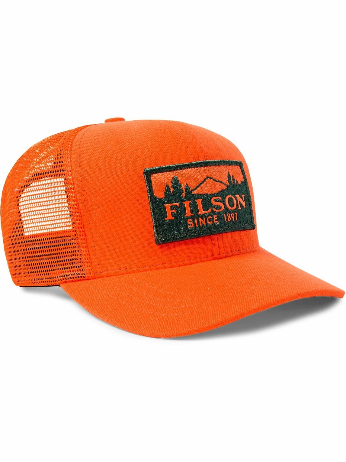 Filson - Logger Logo-Appliquéd Canvas and Mesh Trucker Cap Filson