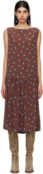 Caro Editions Brown Heather Midi Dress