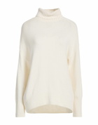 Allude Womens Turtleneck Ivory