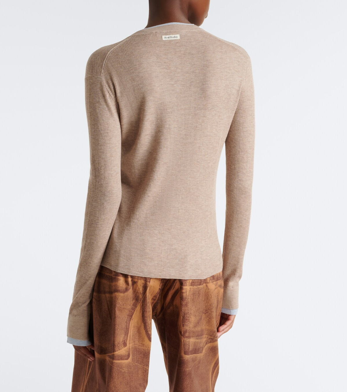 Acne Studios Layered silk and wool cardigan