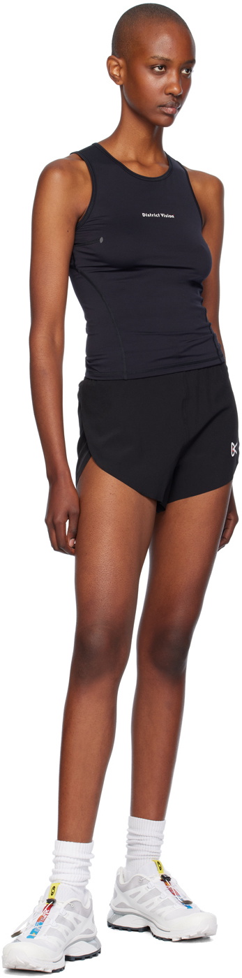 District Vision Black 3in Split Sport Shorts