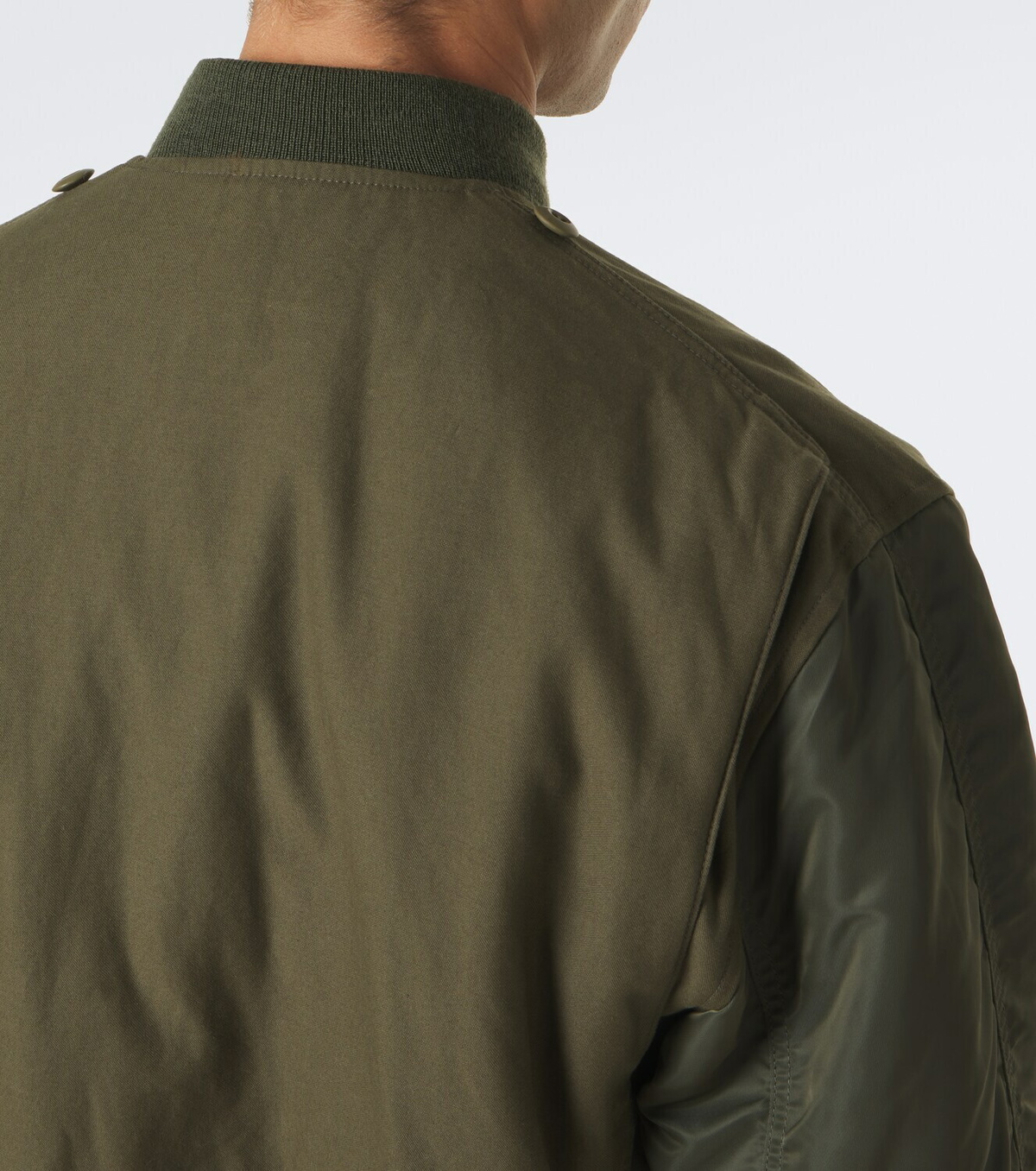 Junya Watanabe Paneled cotton and technical bomber jacket