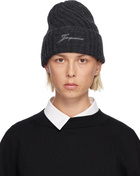 JACQUEMUS Gray 'The Tourni' Beanie