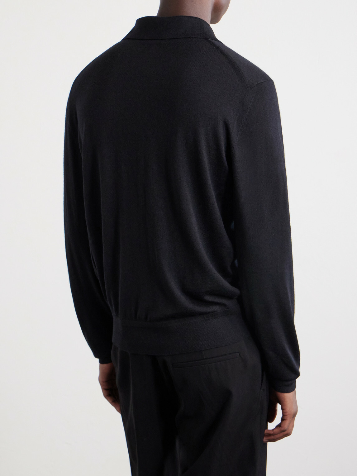 TOM FORD - Cashmere and Silk Blend Polo Shirt - Black