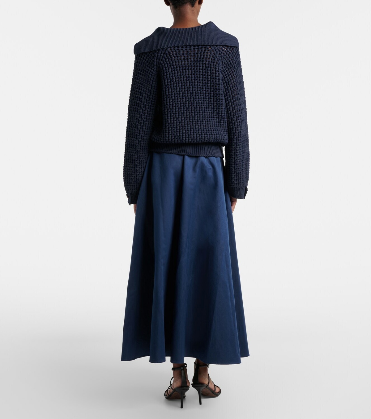 Brunello Cucinelli Cotton-blend midi skirt