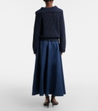 Brunello Cucinelli Cotton-blend midi skirt