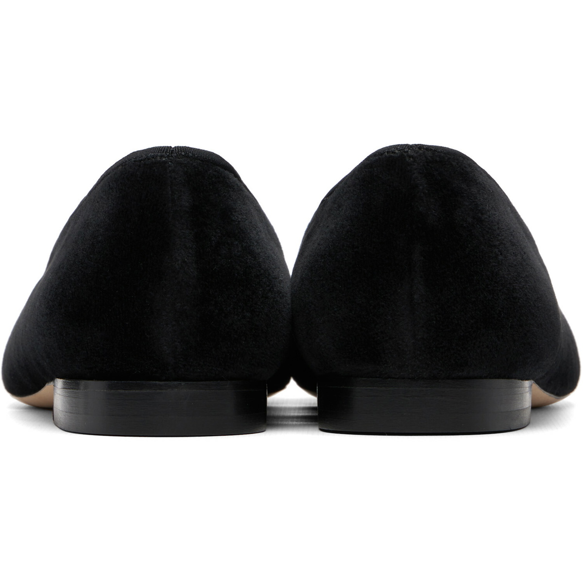 TOTEME Black Velvet Loafers