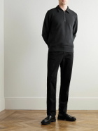 Hartford - Cotton-Blend Jersey Half-Zip Sweatshirt - Gray
