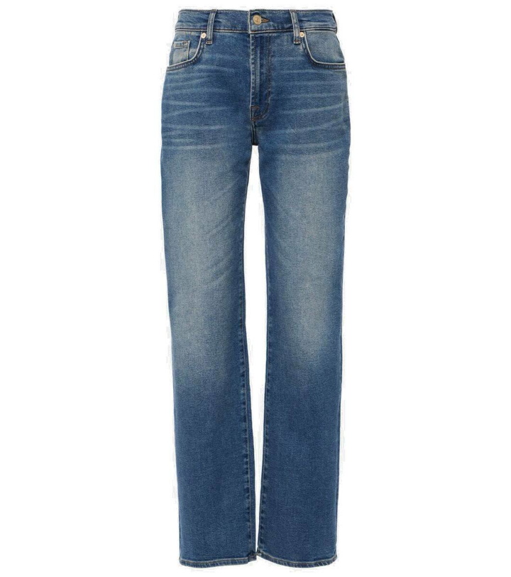 Photo: 7 For All Mankind Ellie high-rise cotton-blend straight jeans