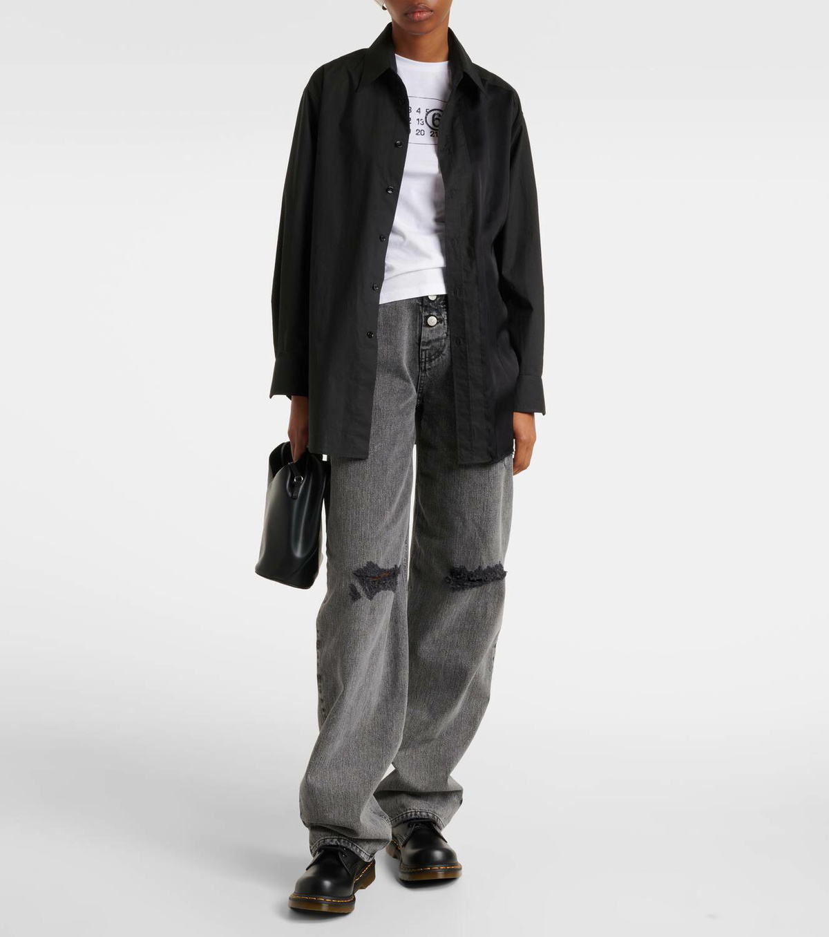 MM6 Maison Margiela x Dr. Martens 1490 10-Eye leather combat boots