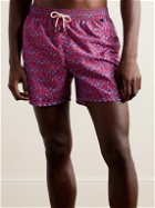 Rubinacci - Straight-Leg Mid-Length Printed Shell Swim Shorts - Red