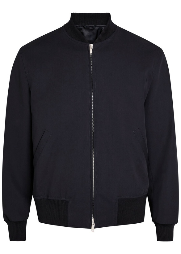 Photo: Lardini Wool Bomber Jacket Navy