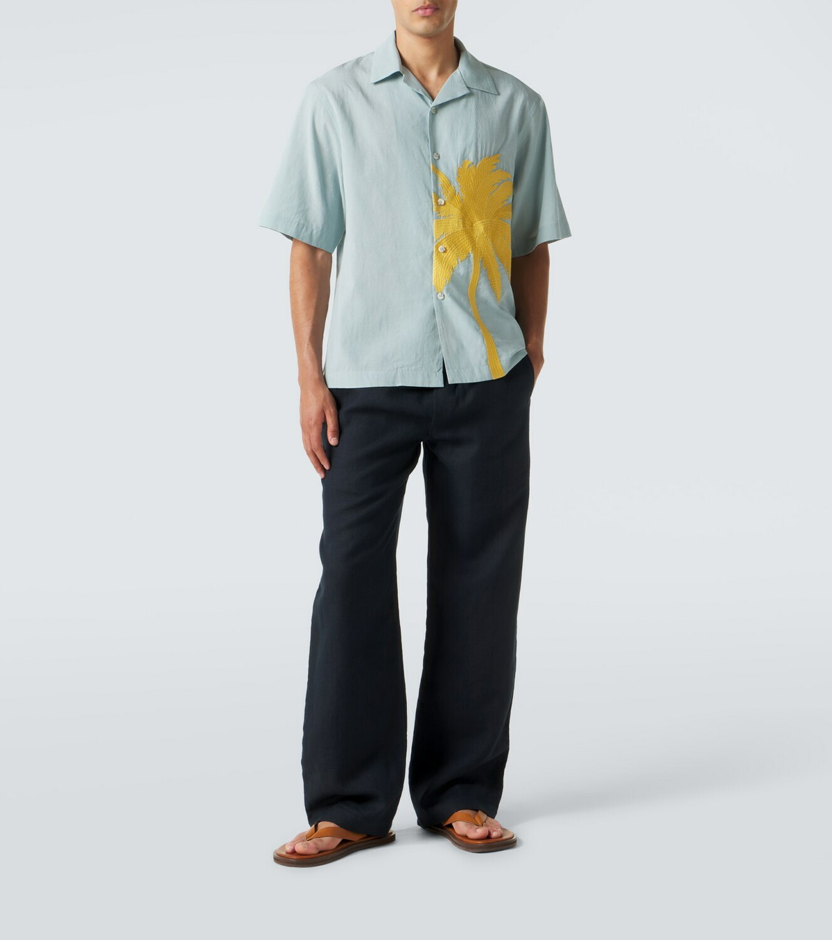 Commas Embroidered bowling shirt