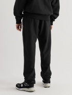 Abc. 123. - Straight-Leg Webbing-Trimmed Logo-Embroidered Cotton-Blend Jersey Sweatpants - Gray