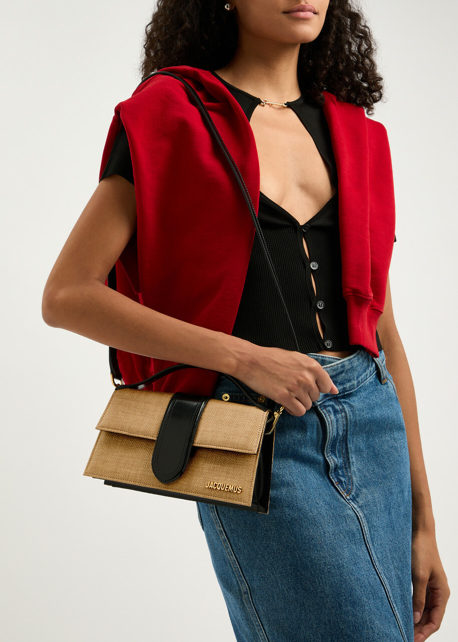JACQUEMUSジャックムス Le Grand Bambinoラフィア バッグ Jacquemus Le Grand Bambino Faux Raffia top Handle bag