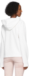 Raquel Allegra White Crop Hoodie