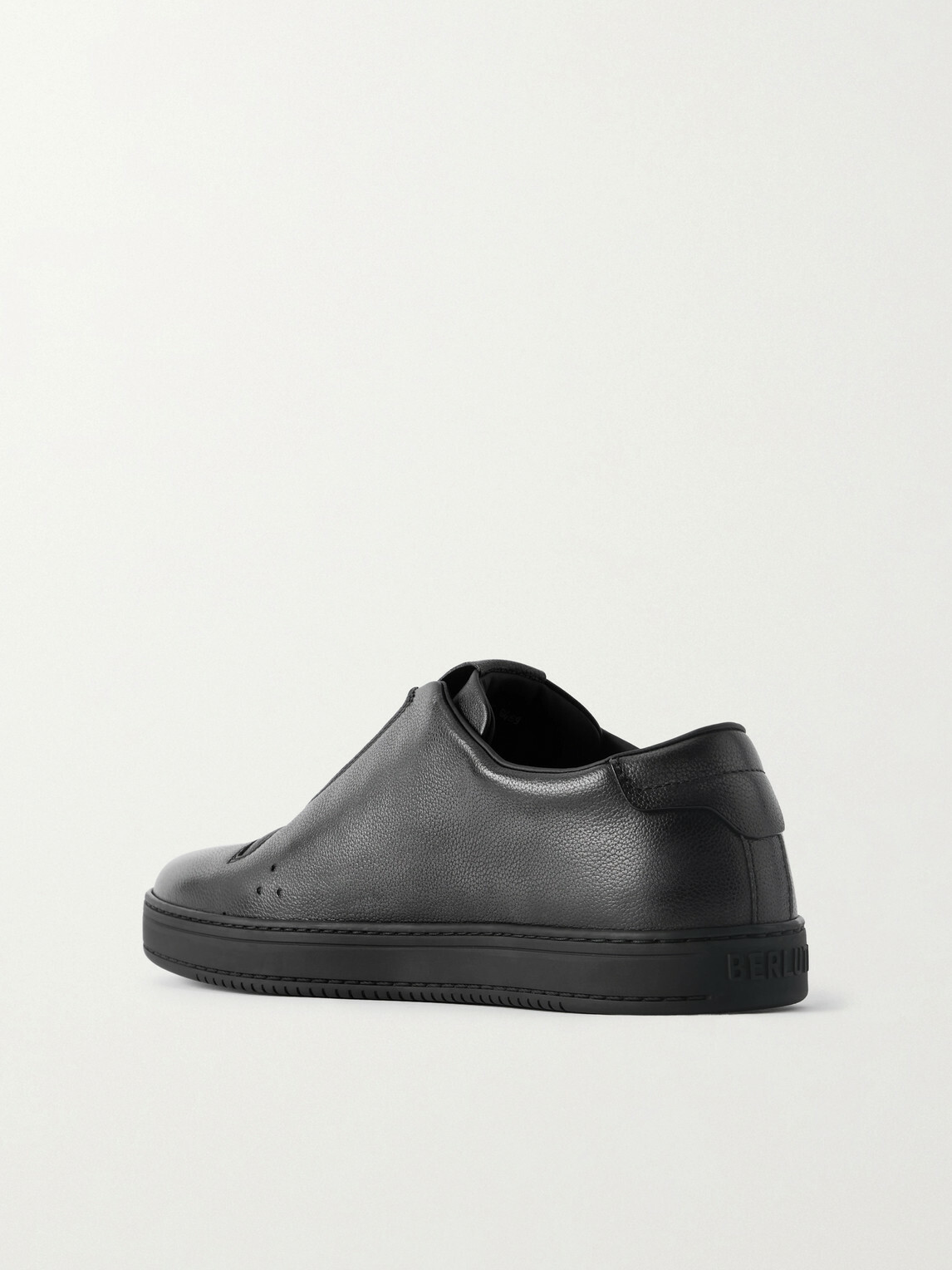 Berluti - Playtime Scritto Venezia Leather Slip-On Sneakers - Black