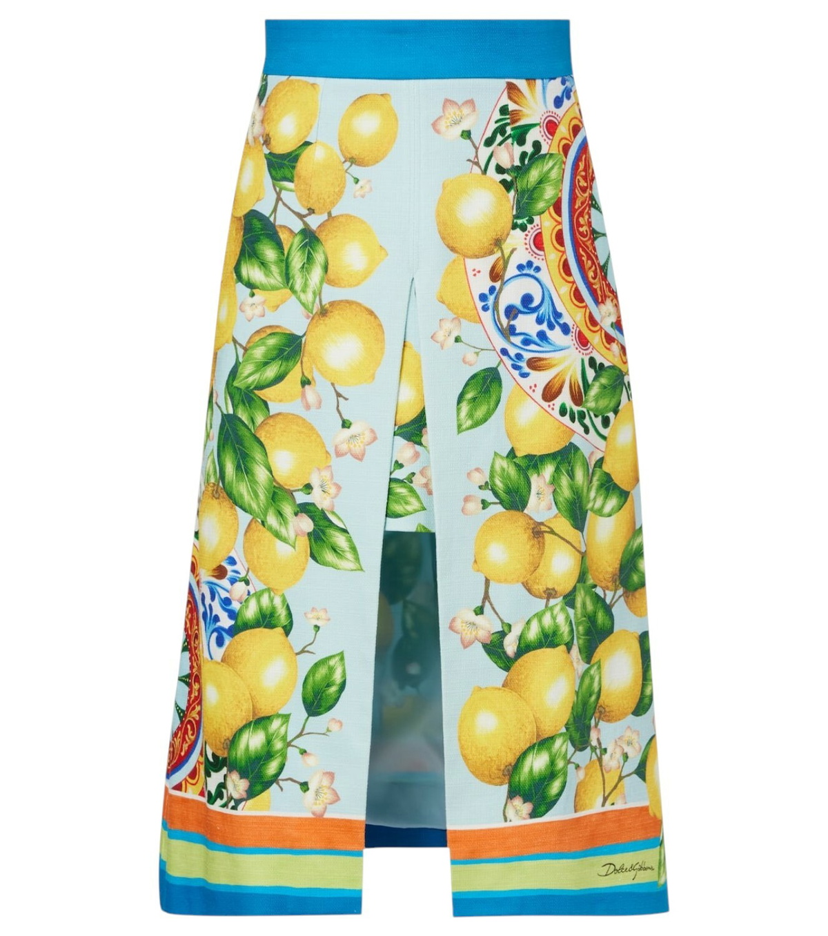 Dolce & Gabbana Beige Graffiti Print Cotton Blend Mini Skirt