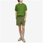 Drôle de Monsieur Men's Monogram Shorts in Green